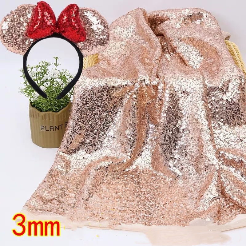Glitter Tablecloth - 3mm Volledige Kleine Paillettenstof voor Avondjurken,