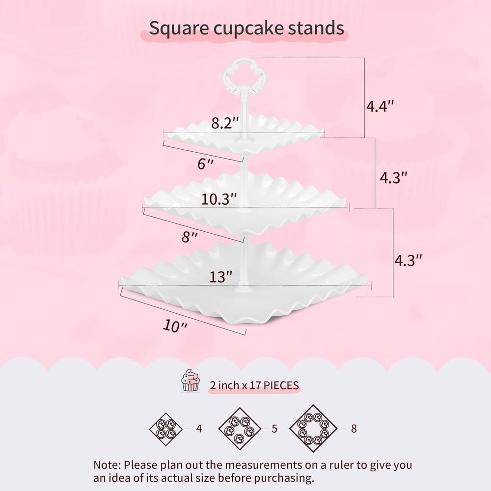 5-delige taartplateauset met 2 - Cupcake Stand Tier recensie en prijs