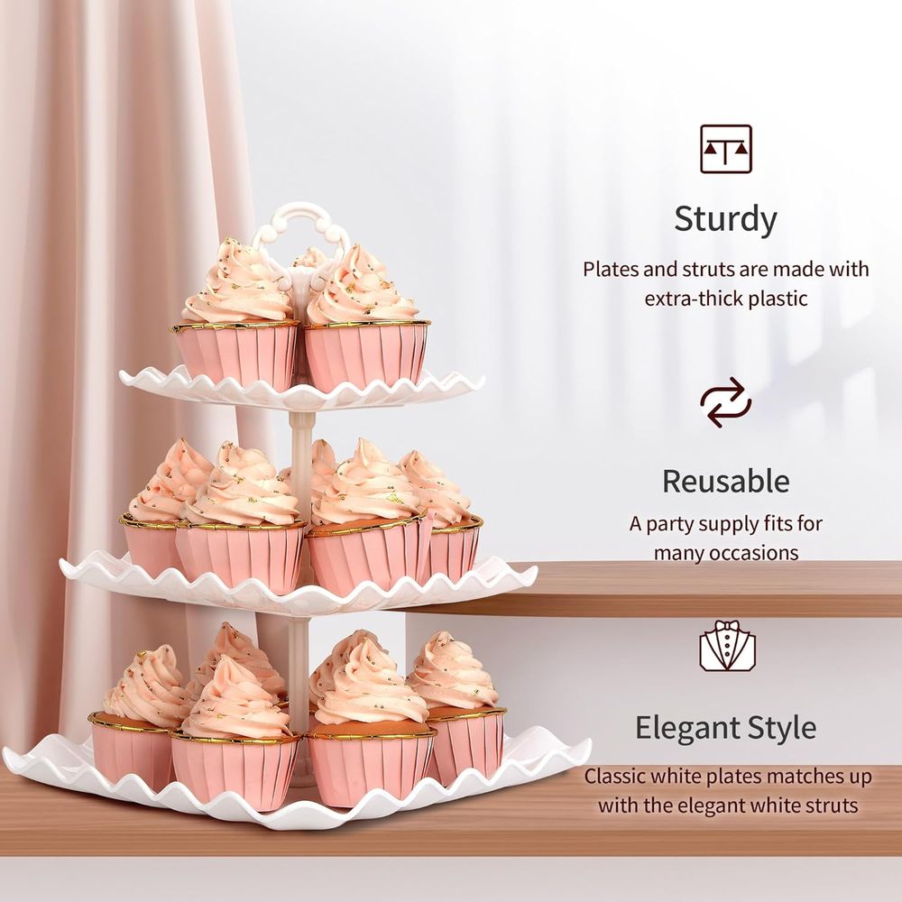 5-delige taartplateauset met 2 - Cupcake Stand Tier recensie en prijs